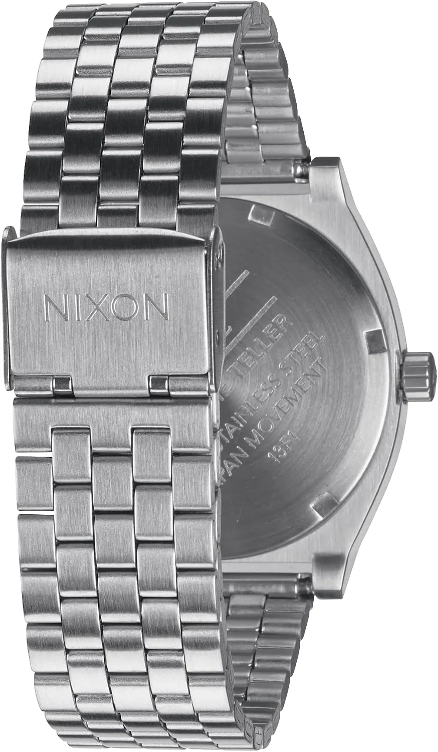 NIXON Time Teller A045 - 100m Water Resistant Men's Analog Fashion Watch (37mm Watch Face, 19.5mm-18mm Stainless Steel Band)