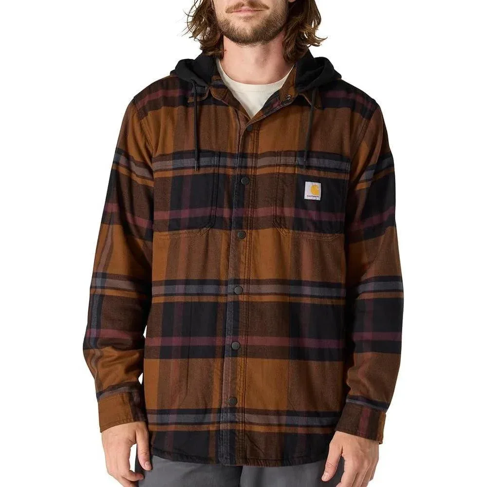 Carhartt Camisa con Capucha para Hombre Resistente y Flexible con Ajuste Relajado y Forro Polar - S