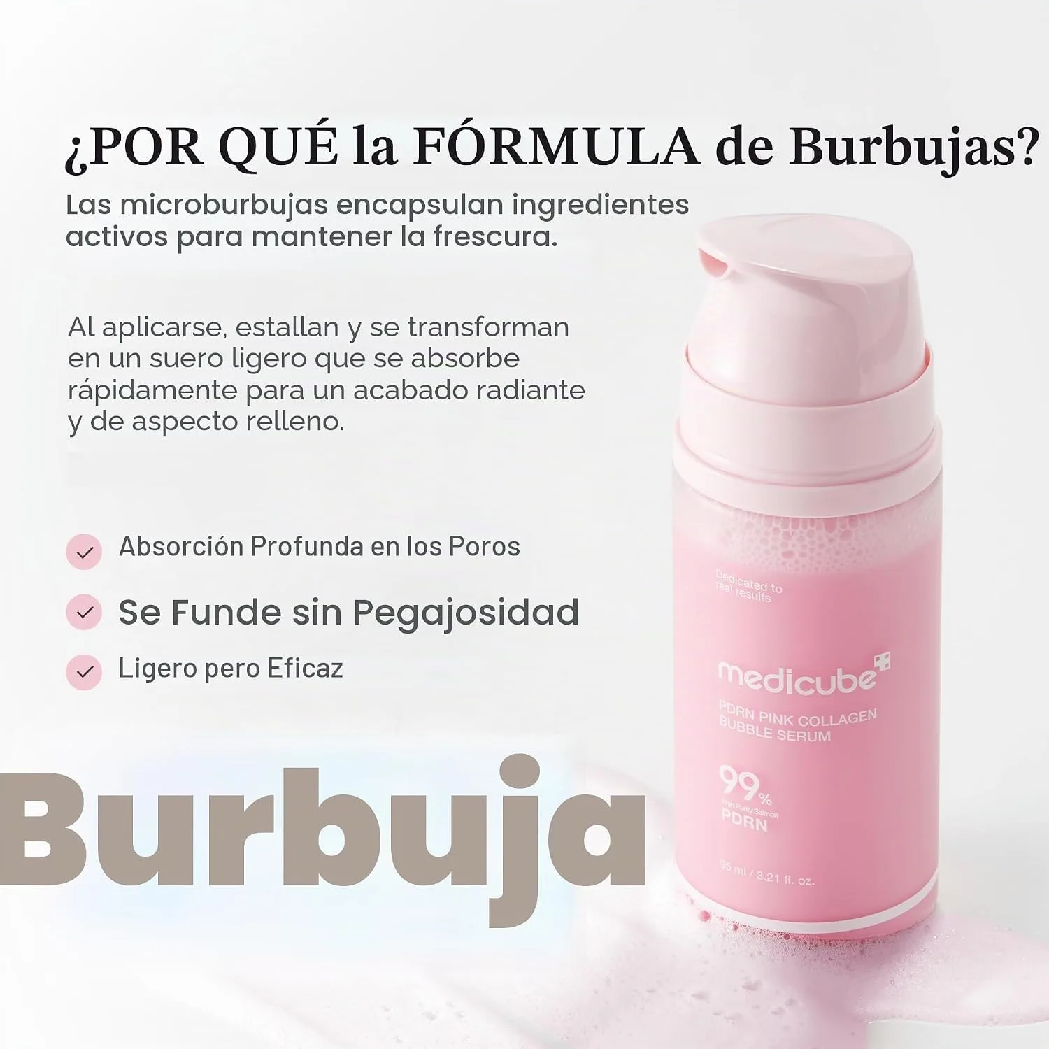 medicube PDRN Pink Collagen Bubble Serum - Bubble-to-Glow Firming Care