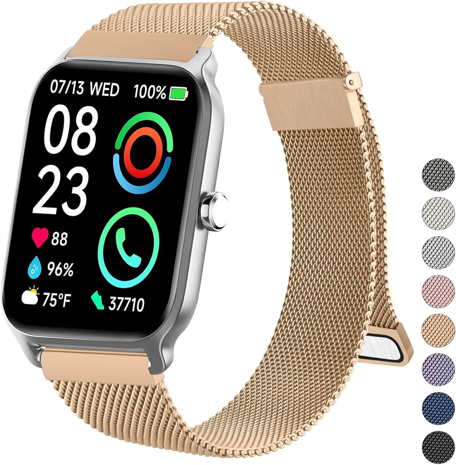 Correa metálica Meliya 22mm para smartwatch Fitpolo IDW13/IDW16/IDW19 y compatibles