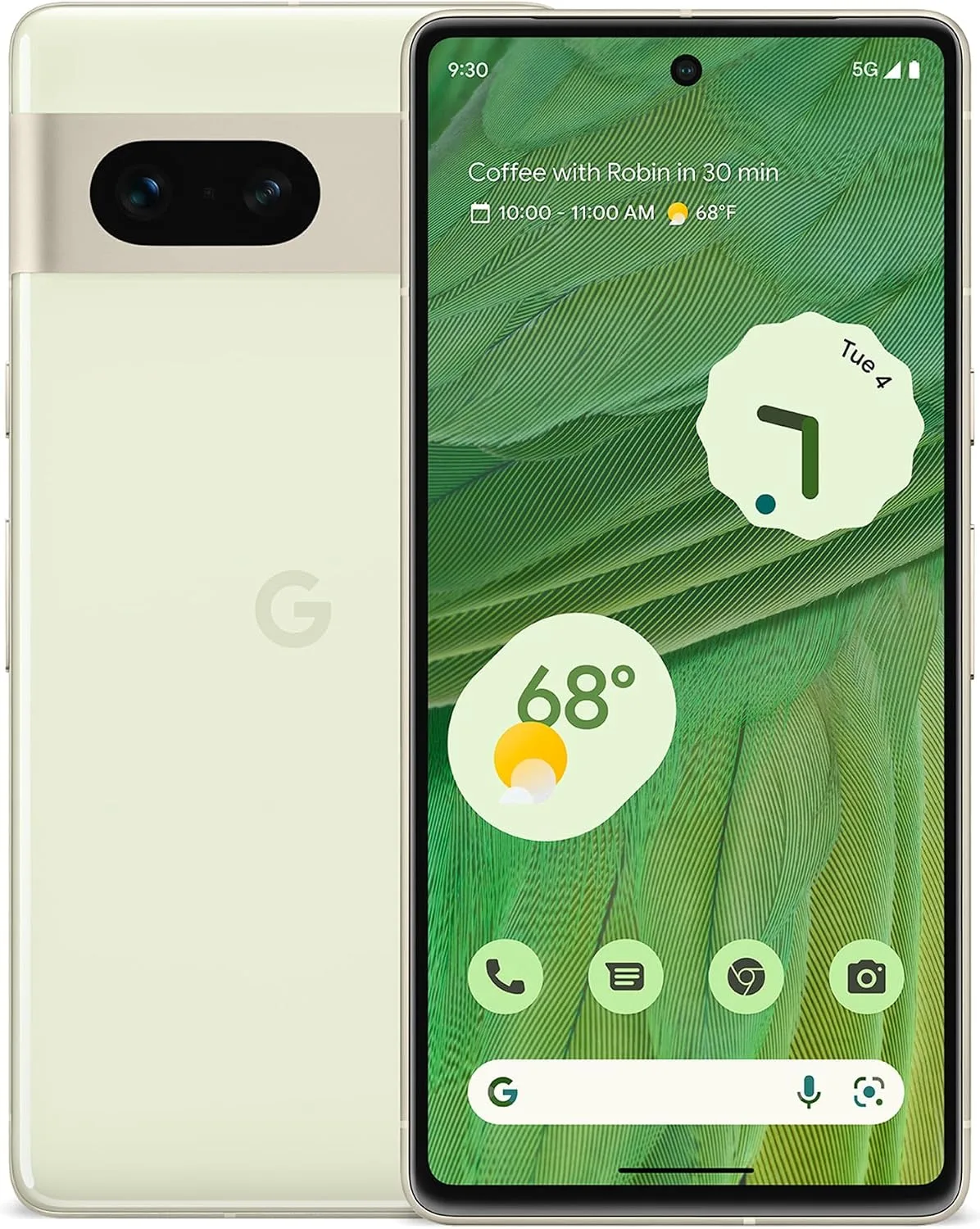 Google Pixel 7 5G, 128GB, Lemongrass - Unlocked (Renewed)