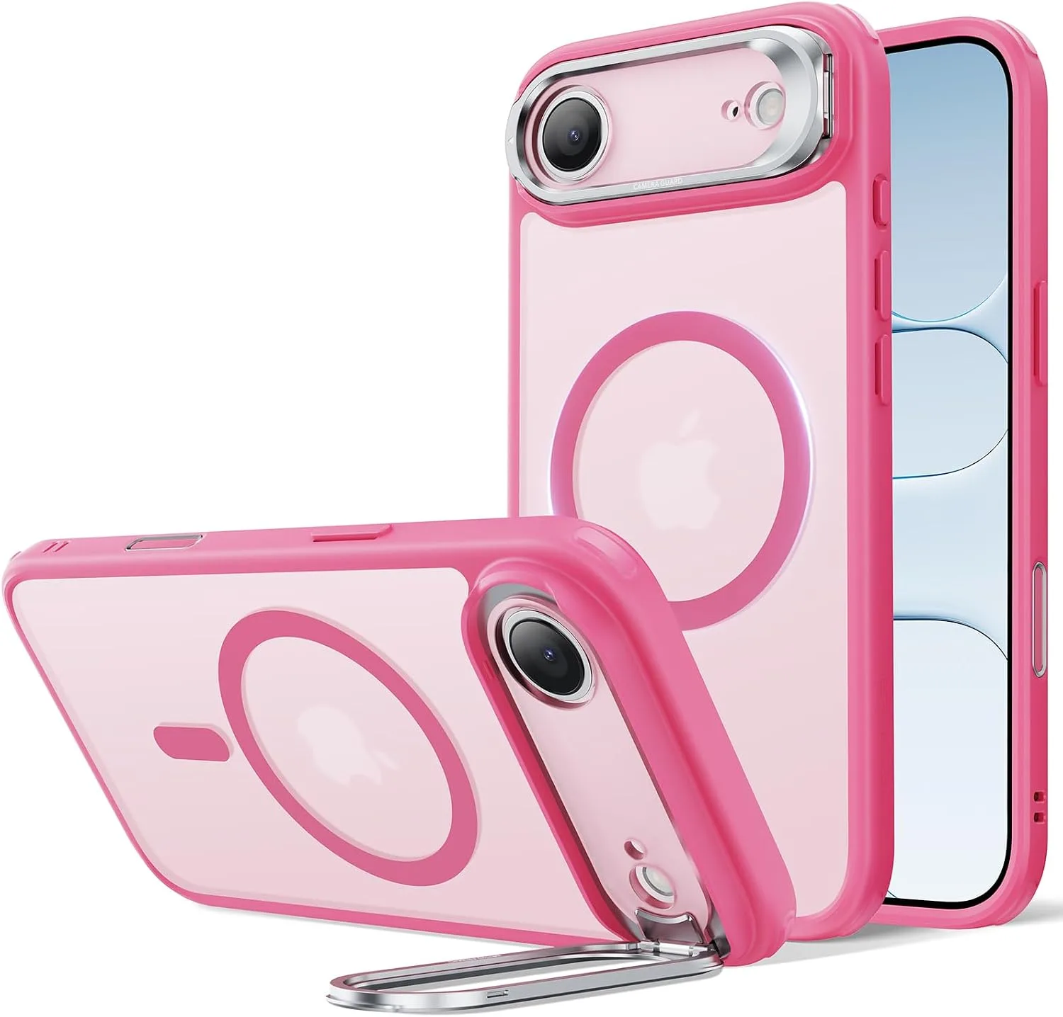 ESR Classic Hybrid Case for iPhone Air with Flex Stand, Frosted Pink