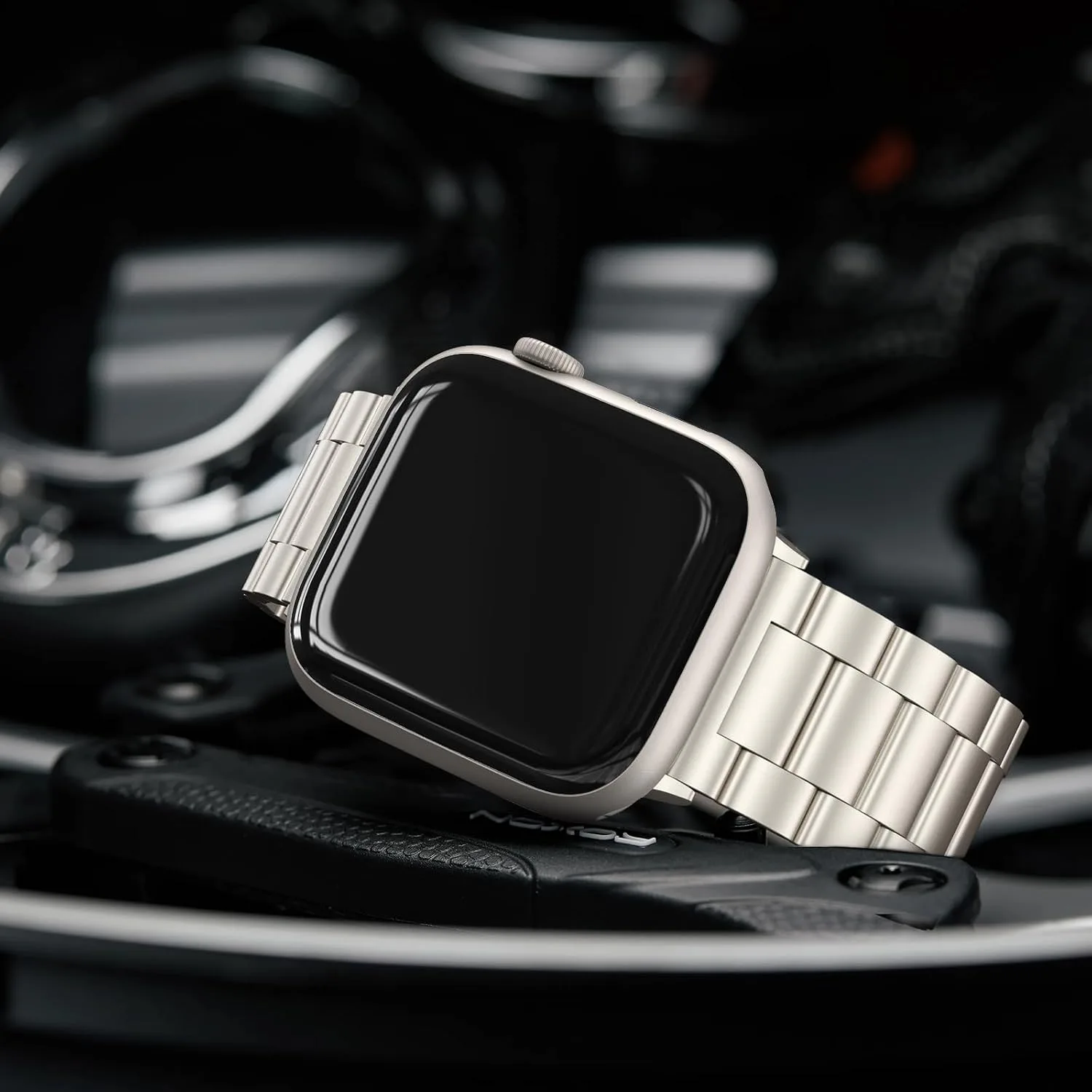 EPULY Compatible with Apple Watch Band 49mm 45mm 44mm 42mm 41mm 40mm 38mm, Business Stainless Steel Metal Watchband for iWatch Strap Ultra SE Series 8 7 6 5 4 3 2 1 Men(Starlight, 42mm/44mm/45mm/49mm)