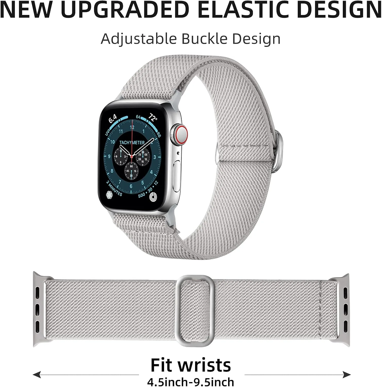DaQin 3 Pack Stretchy Solo Loop Compatible with Apple Watch Bands Men Women