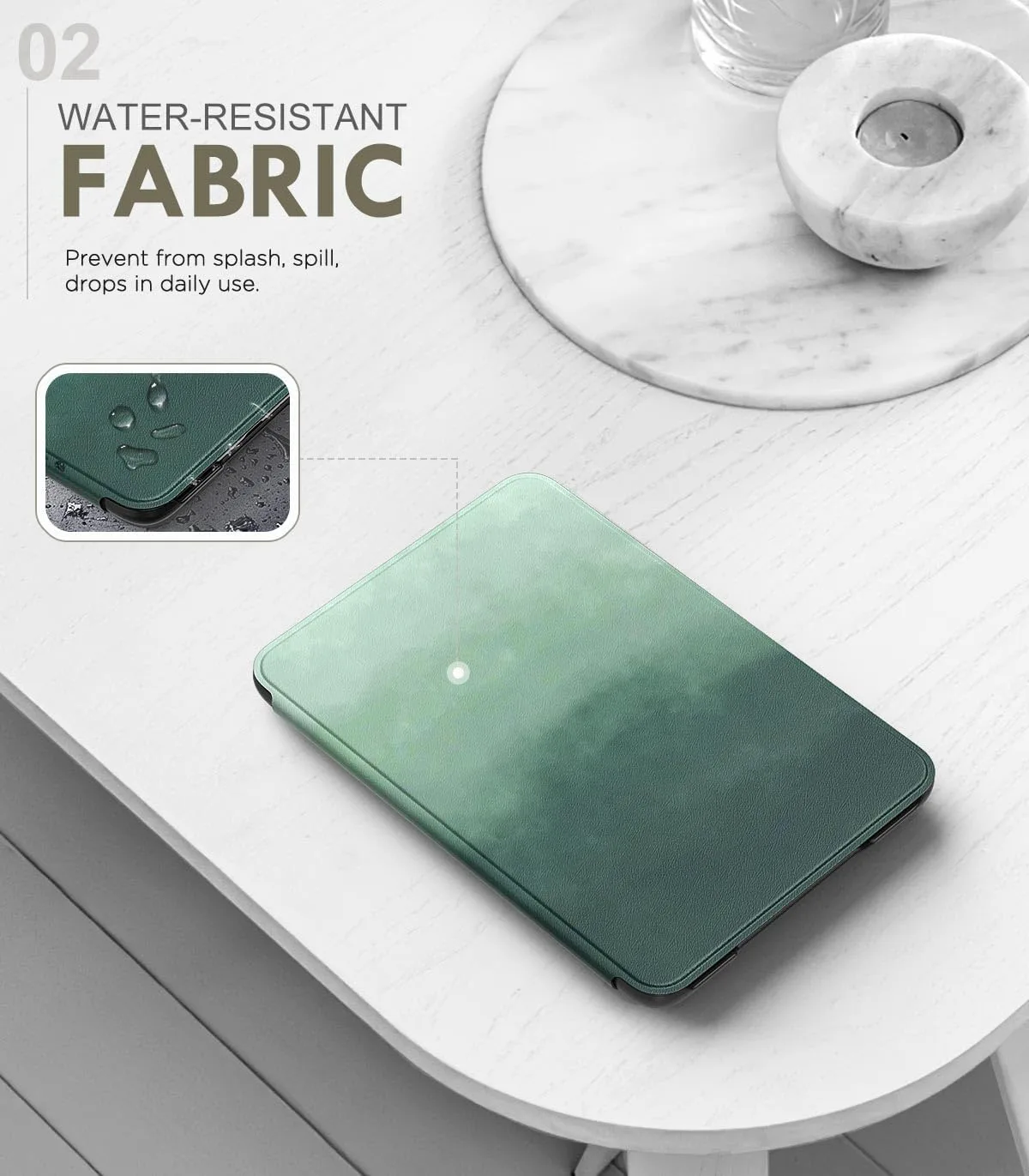 MoKo Case for 6" Amazon Kindle Basic 11th Gen 2024/2022, Pine Green