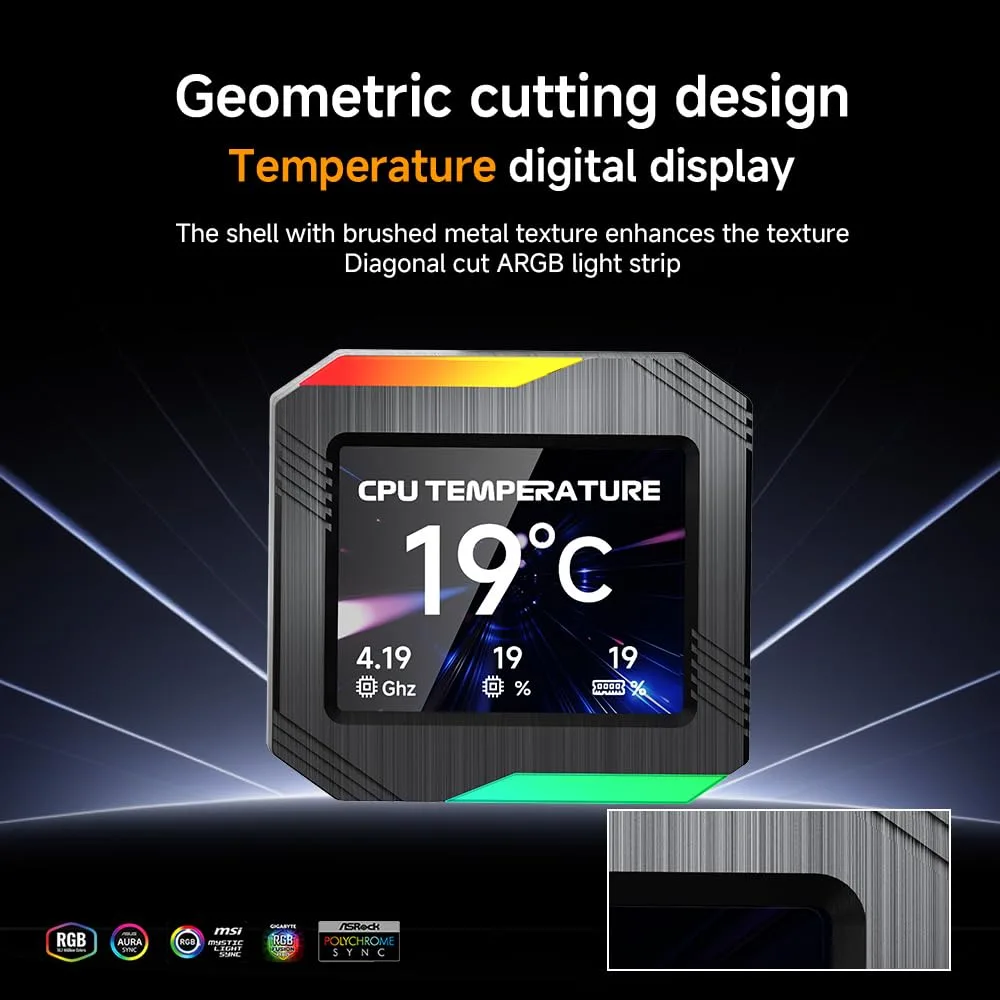 Astroshel V2G 360 Argb Water Cooling CPU Cooler|3 * 120mm PWM Fans with 2000RPM|Customizable LCD Digital Display Screen|for Intel LGA1851/1700/1200/115X AMD AM4/AM5 (Black-360mm)