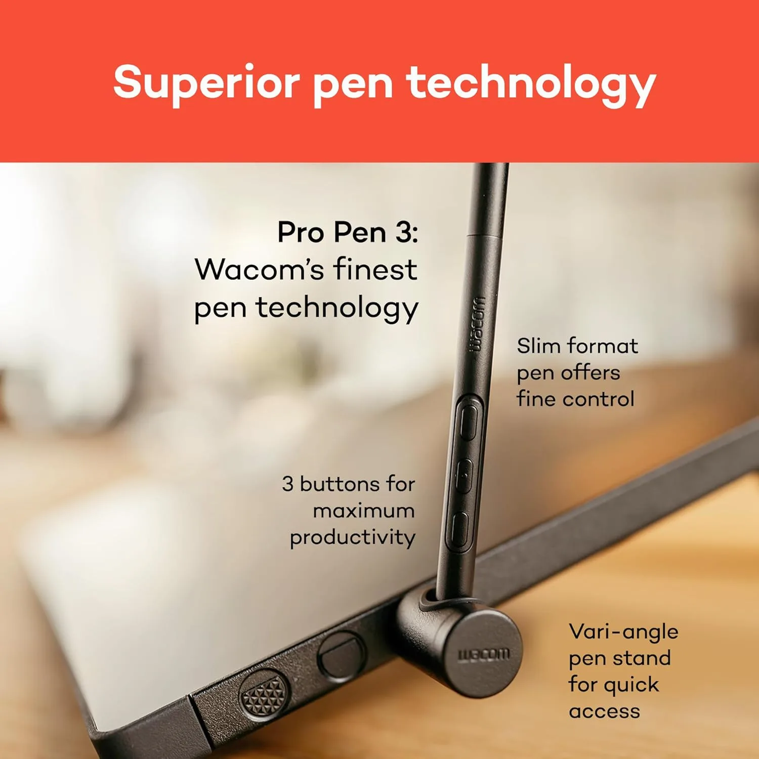 Wacom Cintiq 24, Drawing Tablet with QHD Screen & Pro Pen 3