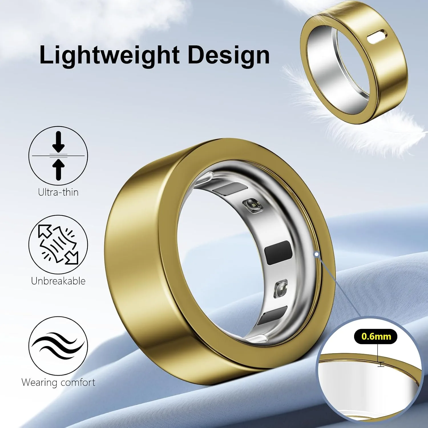 5 Pack Covers Compatible with Oura Ring 4/Oura Ring 3-Size 8