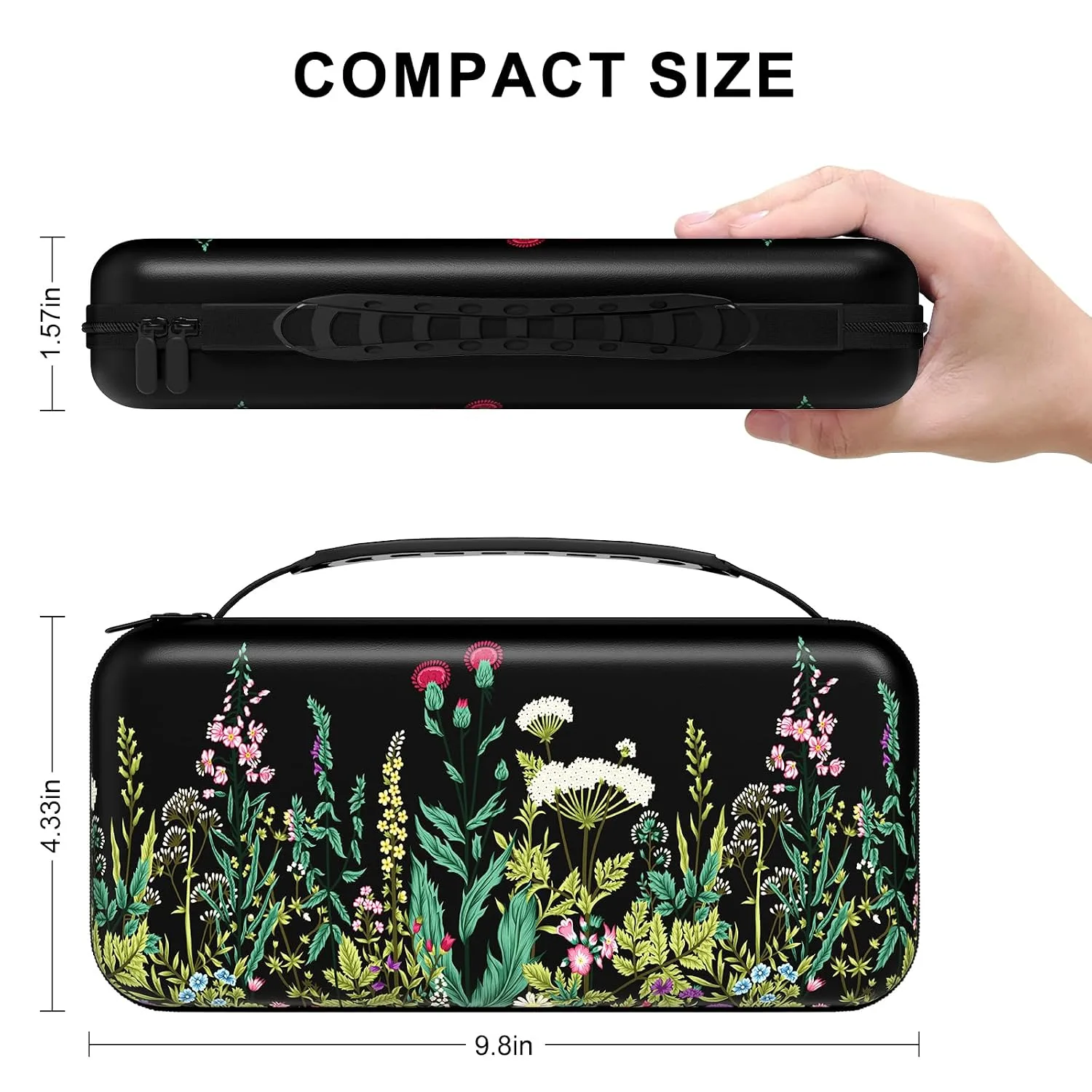 NPOOYI Carrying Case for Nintendo Switch OLED 2021/2017, Hard Shell Cover