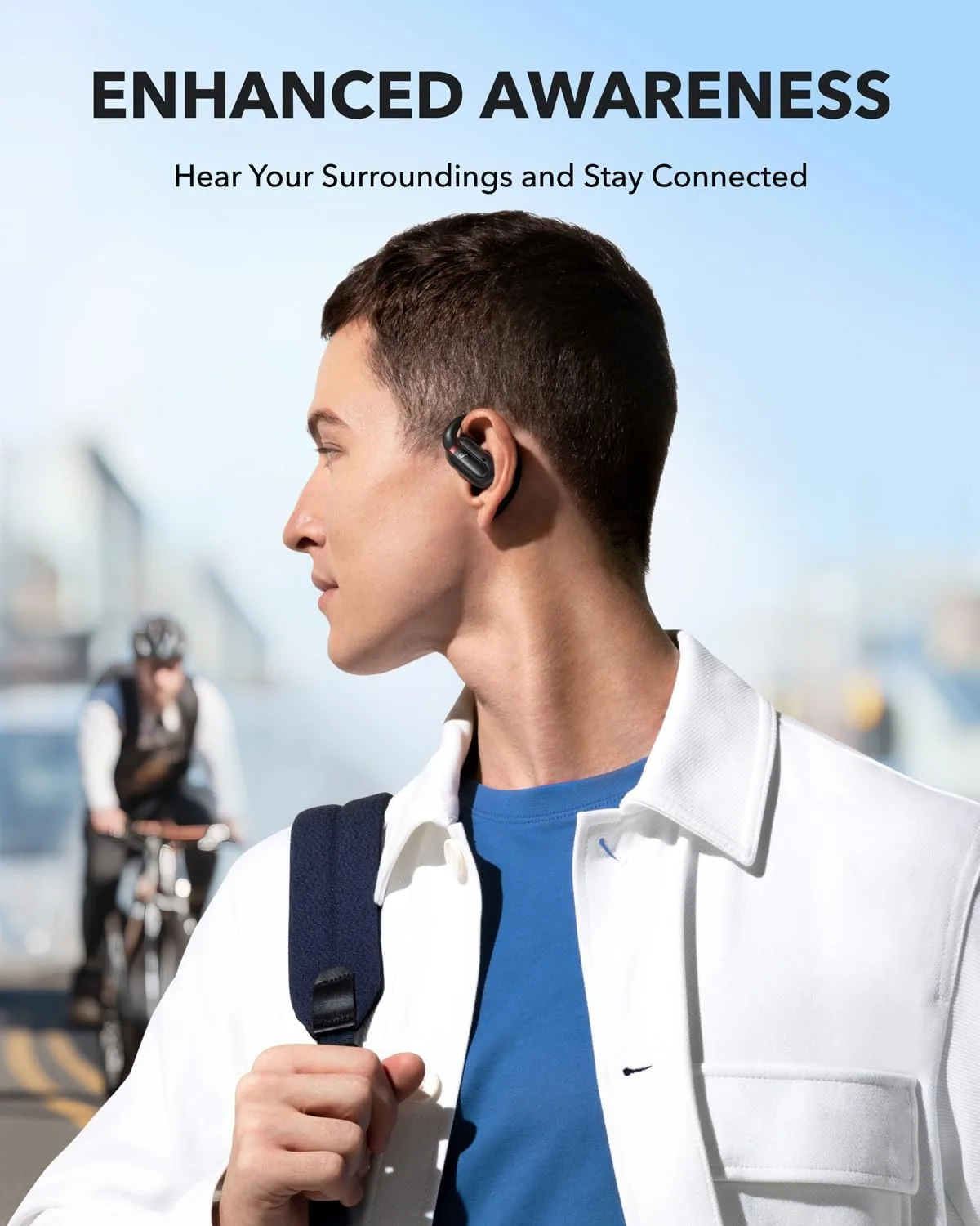 Soundcore V30i by Anker Open Ear Earbuds, Open Ear Headphones True Wireless