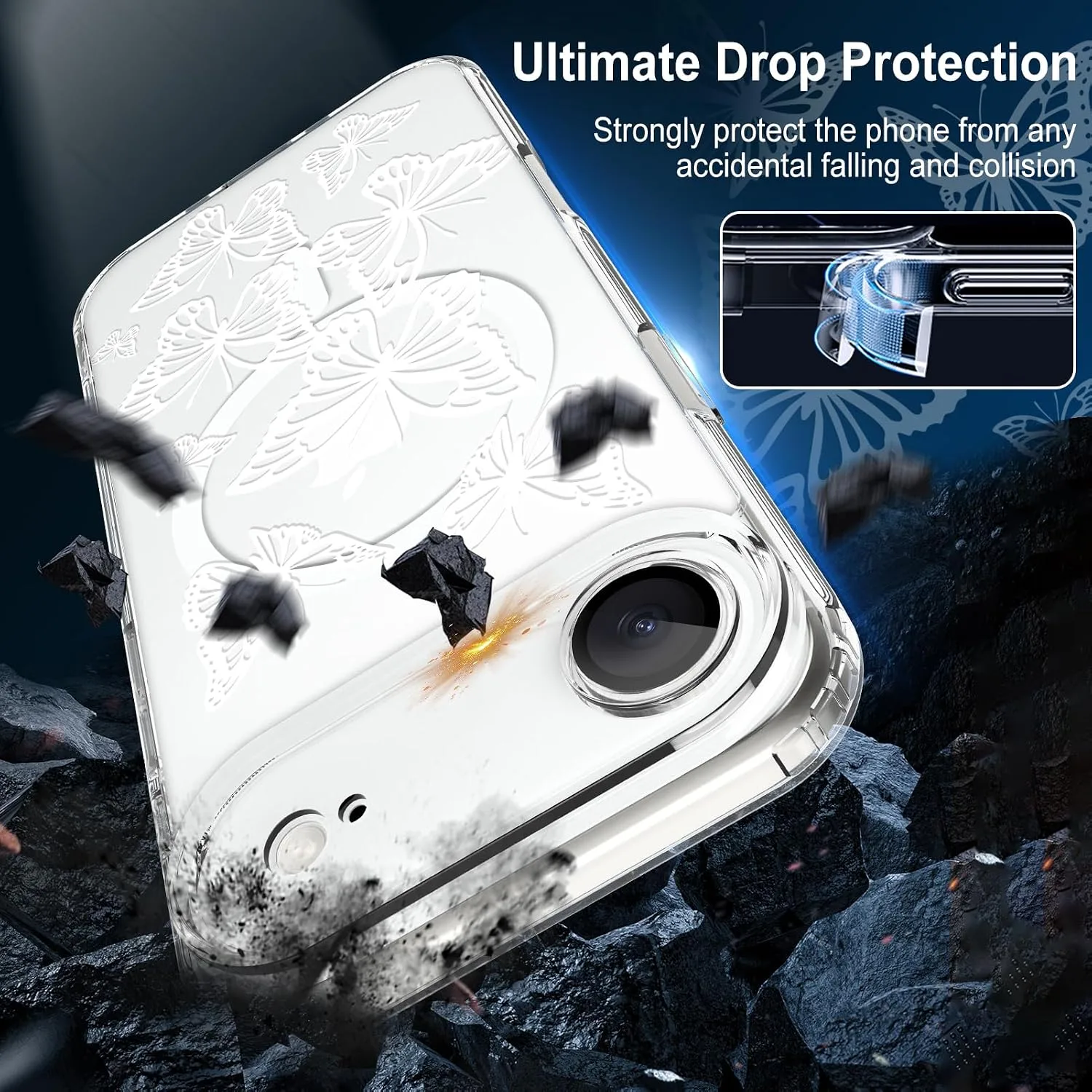 tharlet Magnetic for iPhone Air Case, Compatible with MagSafe Butterfly