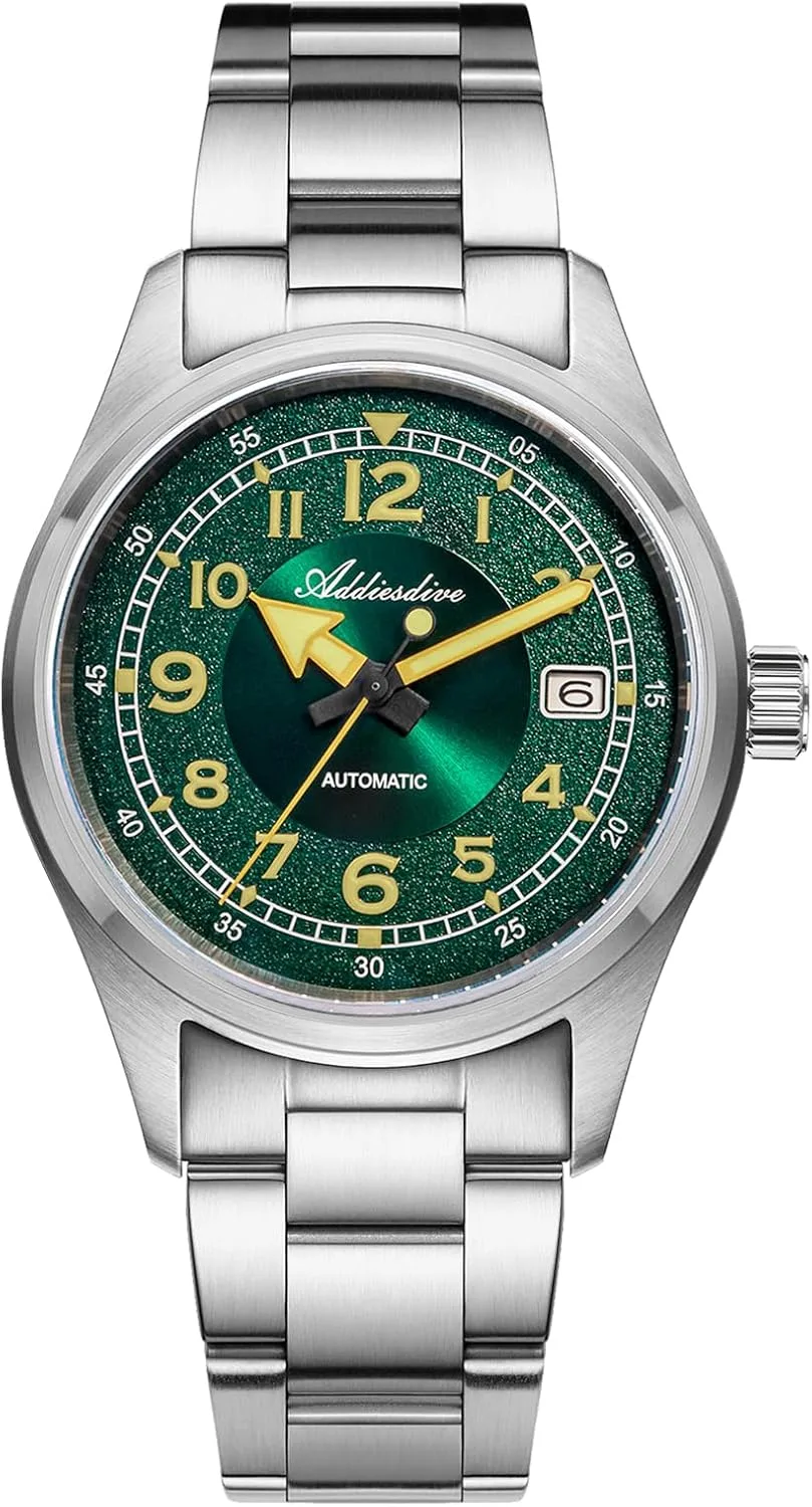 ADDIESDIVE Automatic Watches for Men Stainless Steel Diver 200 M Luminescent Analog Business Casual Dress Watch Men