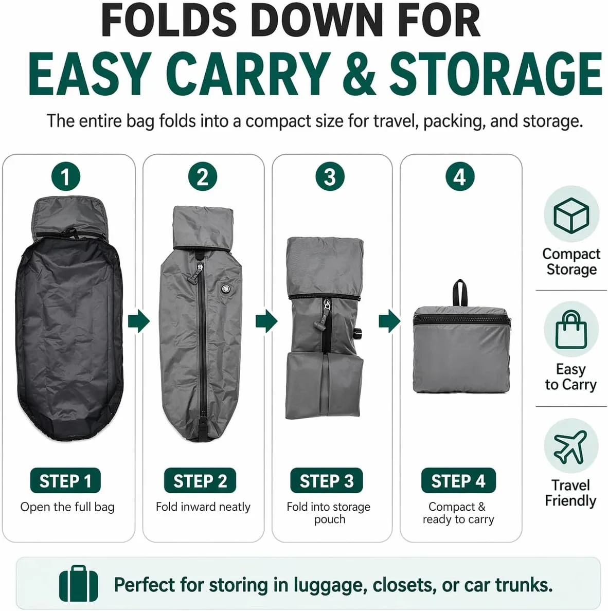 Boavan Vacuum Seal Backpack for Travel with Pump, 55L Large Bag with Zipper‑Off Detachable Vacuum Compression Bag Waterproof Carry On Large Travel Bag for Airline，Bags and Backpack Used Independently