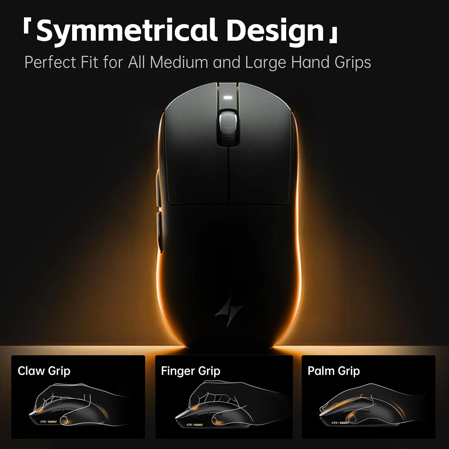 ATK Dragonfly A9 Plus Wireless Gaming Mouse - Black