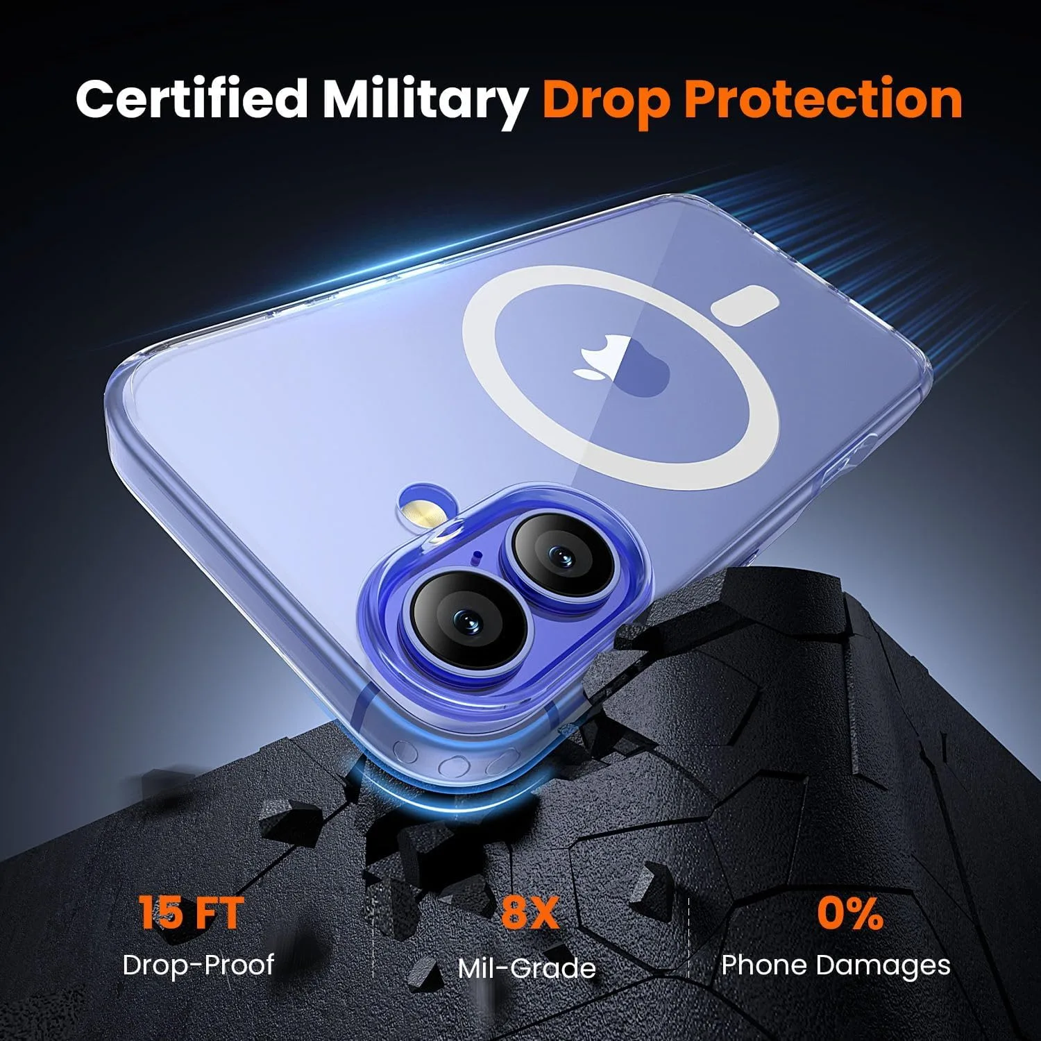 toushion 3 in 1 for iPhone 16 Case Clear