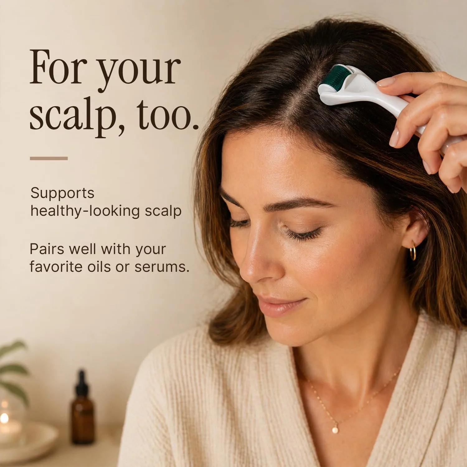 Derma Roller for Scalp, Beard & Face - Microneedling Roller