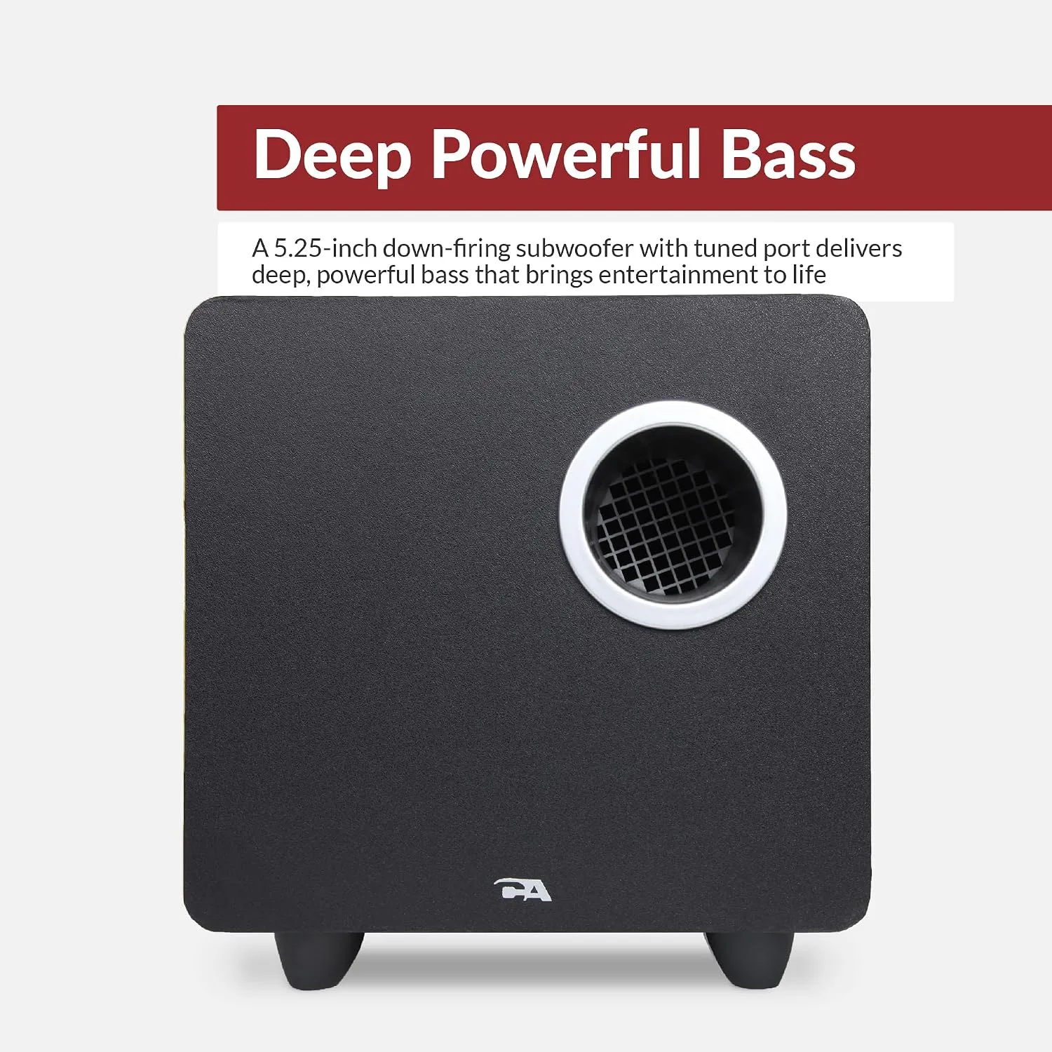 Cyber Acoustics CA-3610 2.1 Multimedia Speaker System with Subwoofer, 62 Watts Peak Power, Strong Bass, Perfect for Music, Movies, and Games