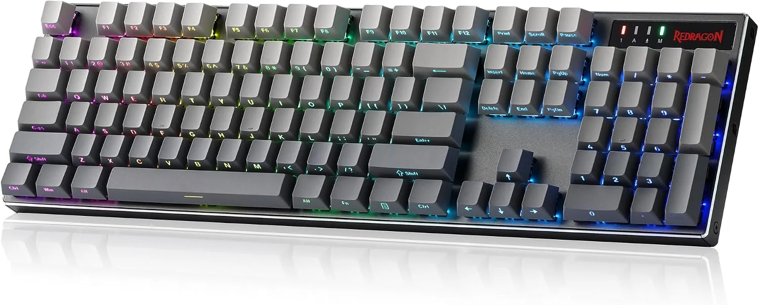 Teclado Gamer Redragon K556 PRO Wireless RGB Aluminio PBT