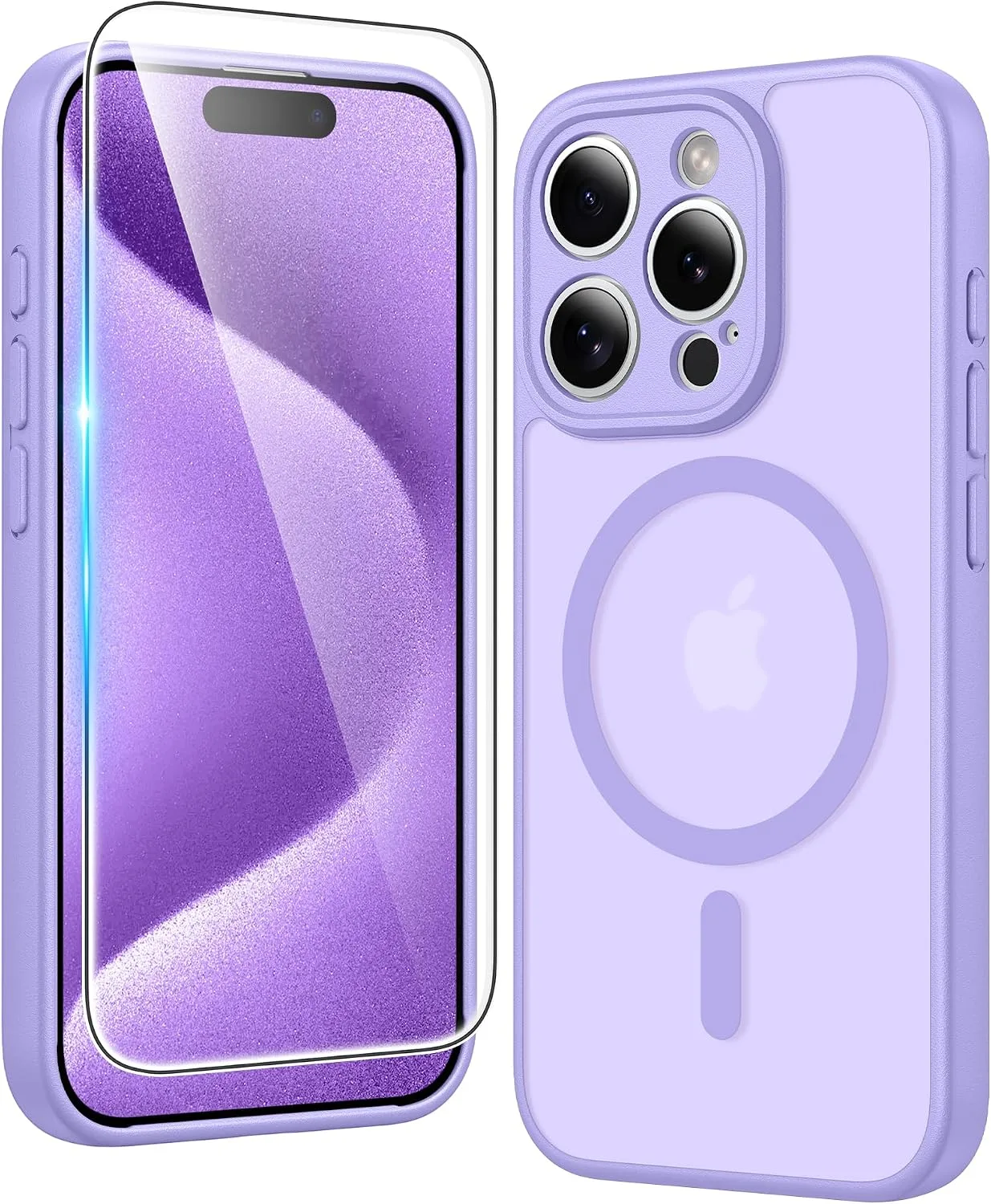 FNTCASE for iPhone 15 Pro Case Compatible with Magsafe Matte Phonecase