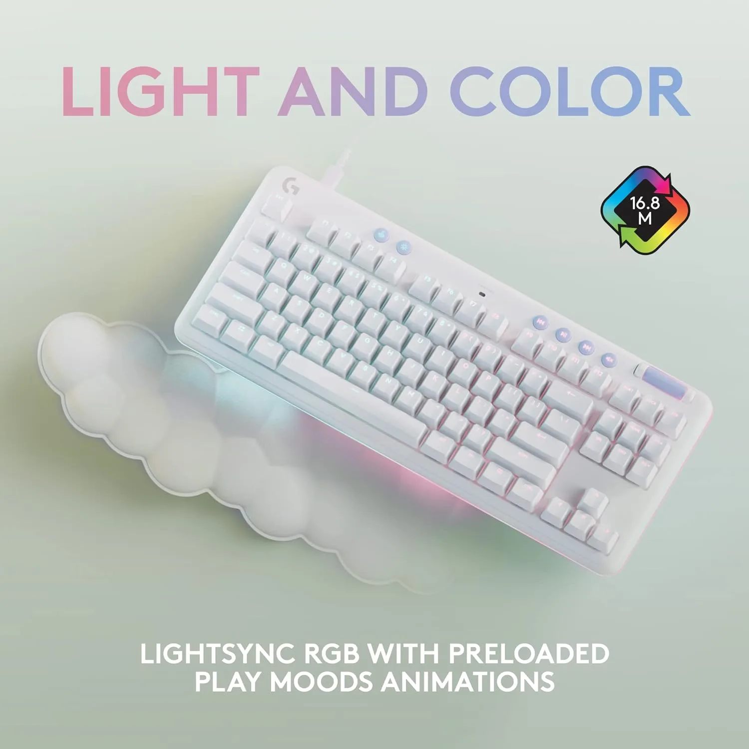 Logitech G713 Wired Mechanical Gaming Keyboard - White Mist