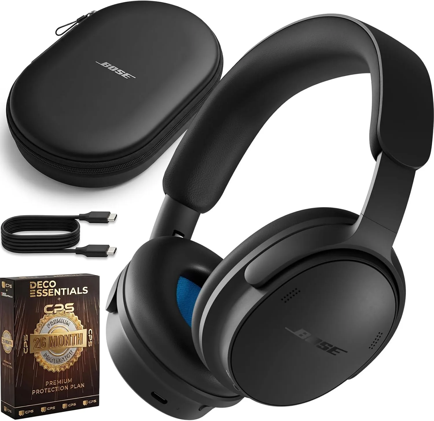 Bose QuietComfort Headphones 2nd Gen Over-Ear Bluetooth Wireless Bundle