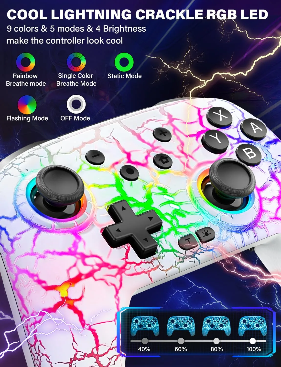 ZRZLMVP Switch Controllers Wireless for Nintendo Switch/OLED/Lite/Switch 2
