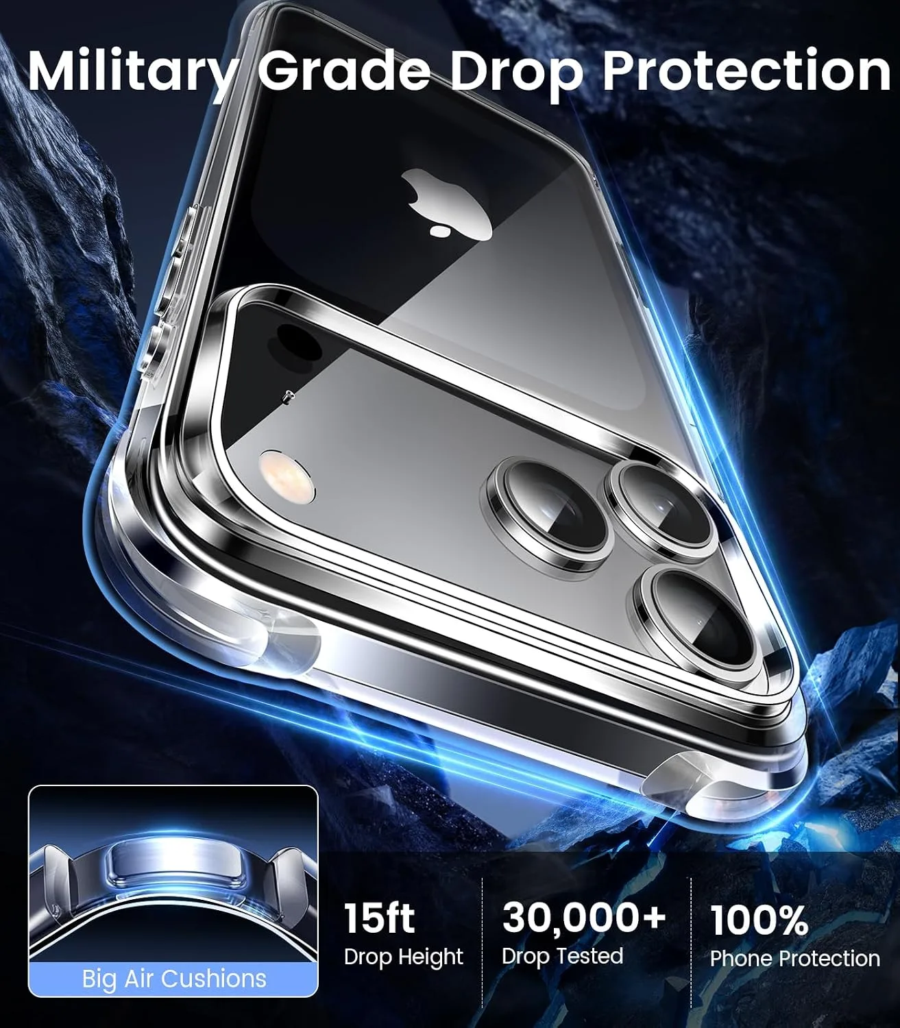Mkeke for iPhone 18 Pro Case Clear [Not-Yellowing]