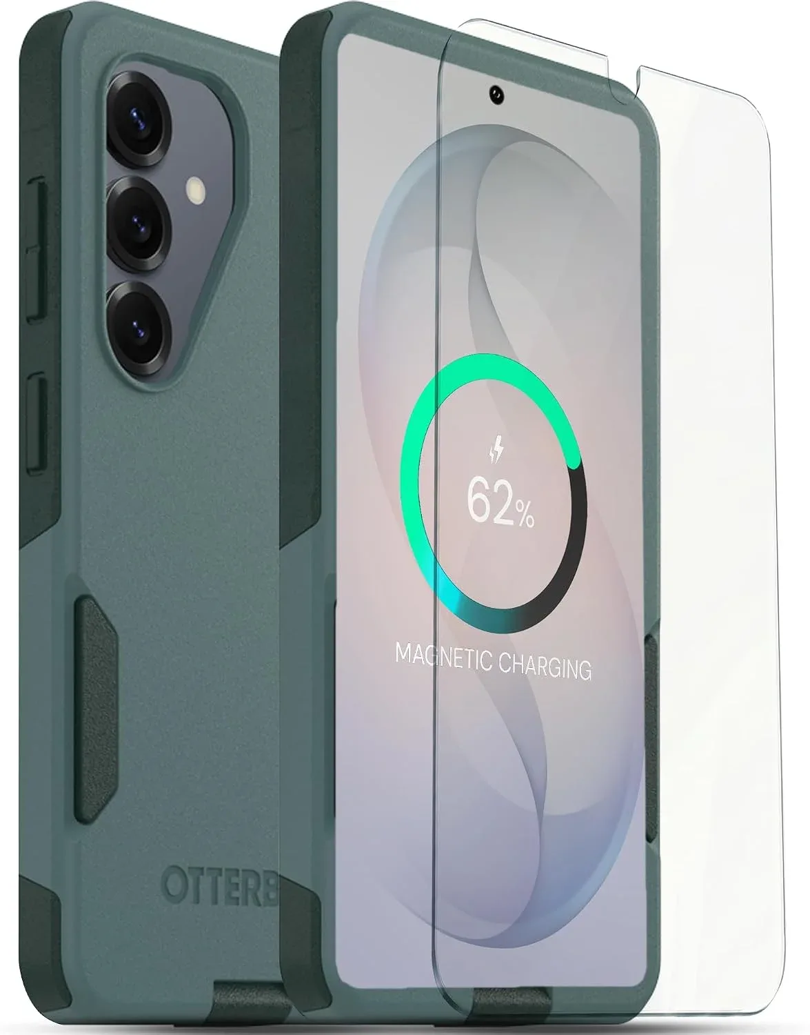 Funda OtterBox Commuter Series para Samsung Galaxy S26 con protector de pantalla verde
