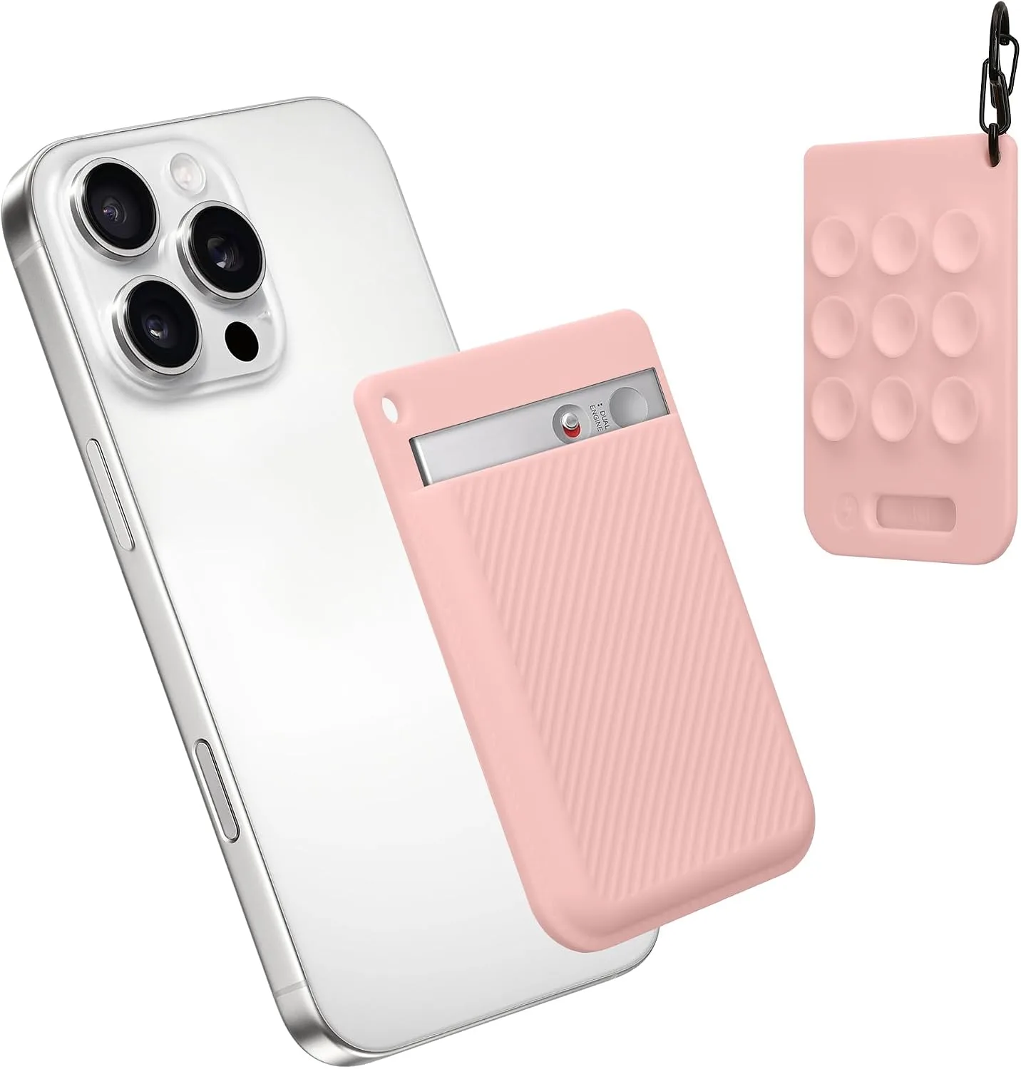 Estuche kwmobile para grabadora de voz PLAUD Note AI Voice Recorder Rosado Polvoriento