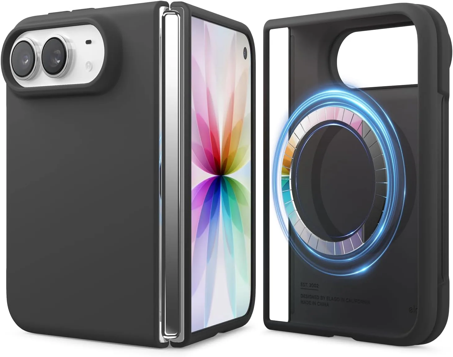 elago Premium Magnetic Silicone Case for iPhone Duo Black