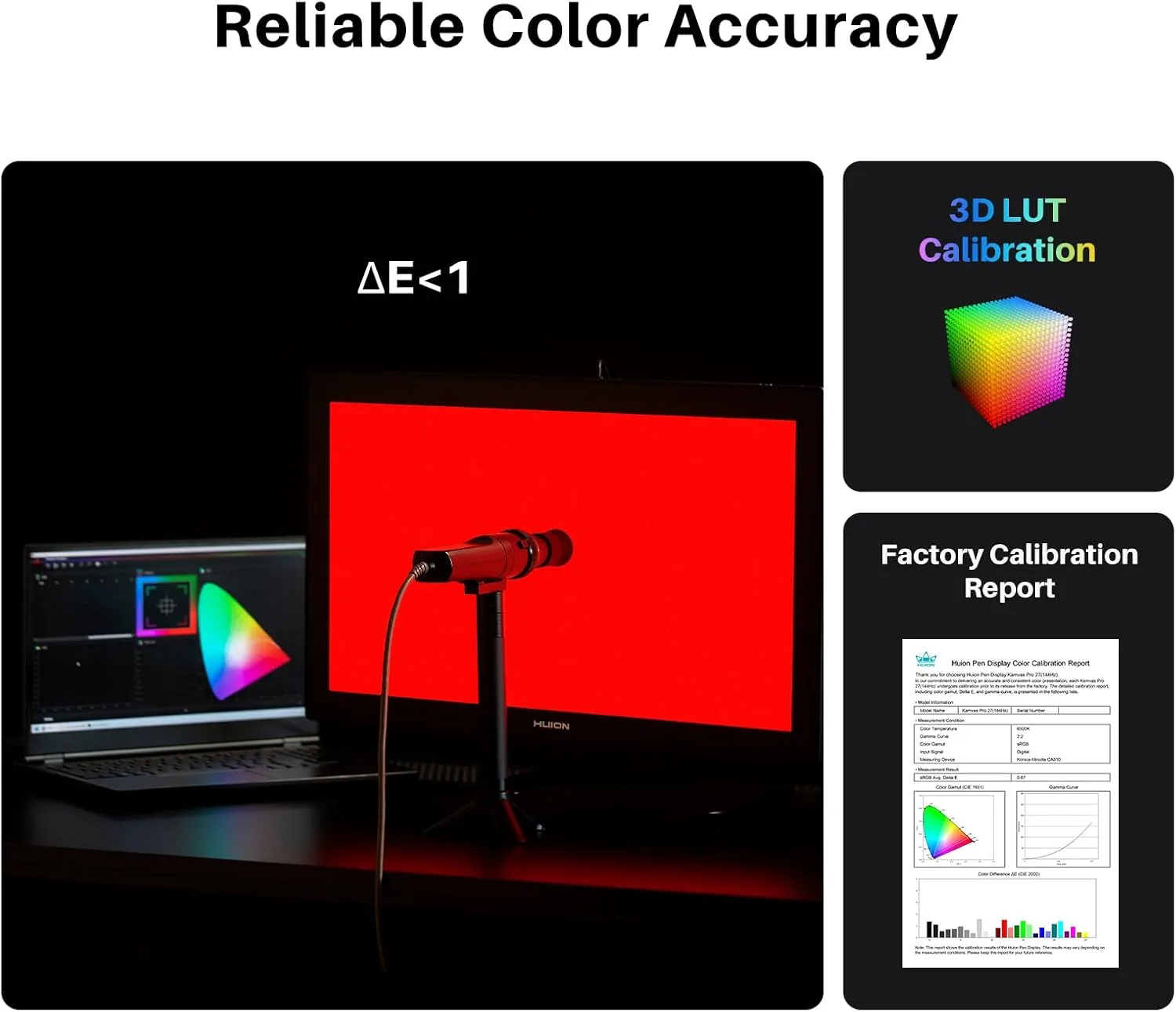 HUION KAMVAS Pro 27 (144Hz) 4K UHD Touchscreen Drawing Tablet, PenTech 4.0