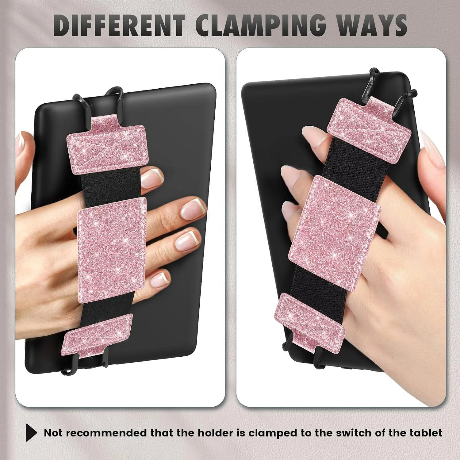 MoKo Soft Hand Strap for 6-8" Kindle eReaders Fire Tablet,Flash Light Pink