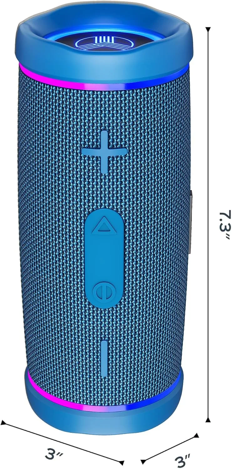 TREBLAB HD77 Waterproof Bluetooth Speaker, 30W Deep Bass, RGB Light, 20H