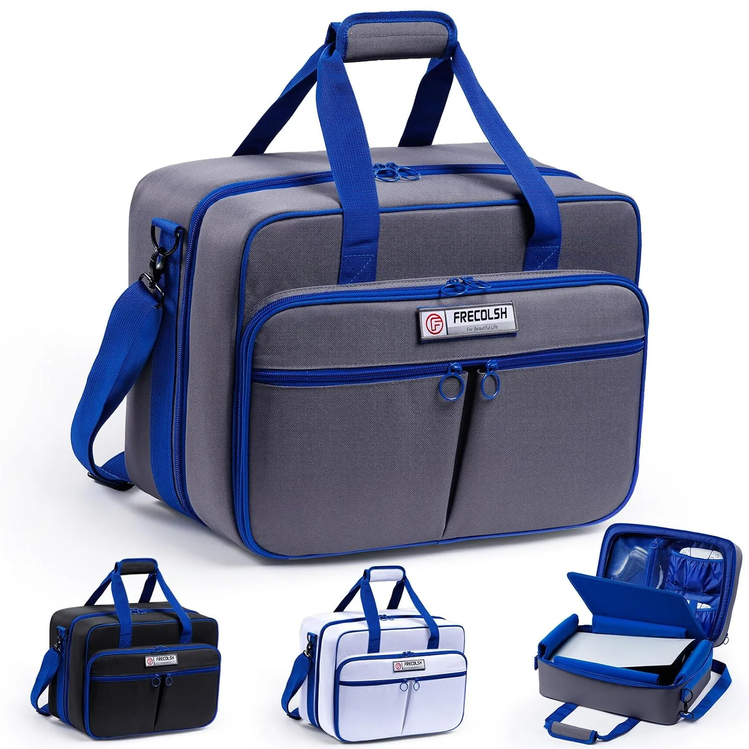 FRECOLSH Carrying Case Compatible with PS5, PS5Pro & PS5 Slim, Travel Bag