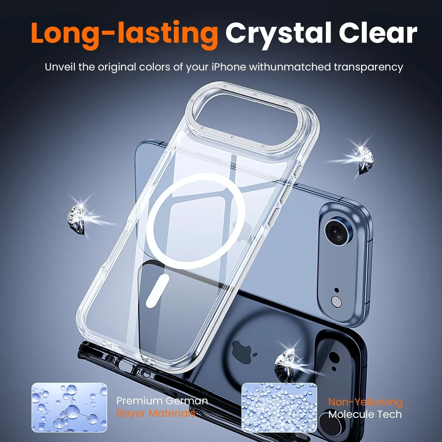 toushion 3 in 1 for iPhone Air Case Clear Bumper