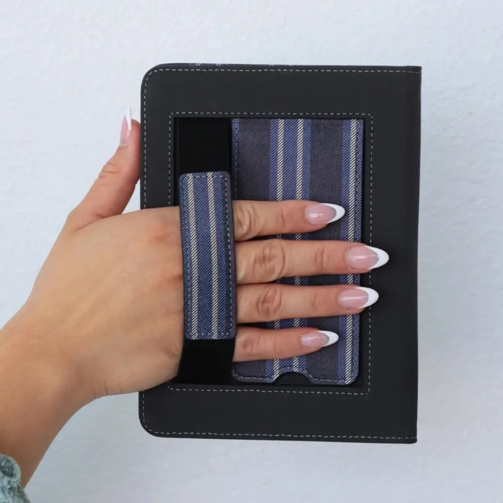 Lash Next Door First Chapter Kindle Case for Kindle Paperwhite 12th Generation and Colorsoft, Fabric Cover with Stand, Magnetic Closure, Classic Striped Design