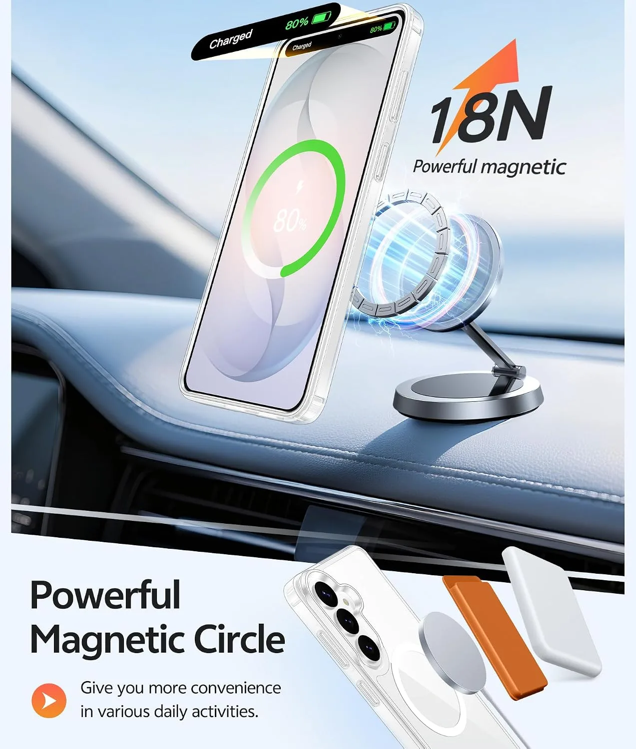 FNTCASE for Samsung Galaxy S26 Plus Case, Fit for Magsafe, Screen Protector