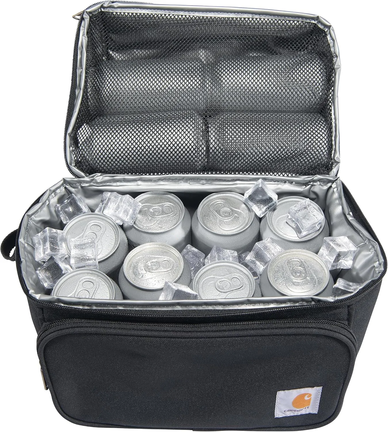 Carhartt Camping Cooler, Worksite Lunch Box, Soft Shell Lunch Bag for Construction Sites, Work and Everyday Use, Black