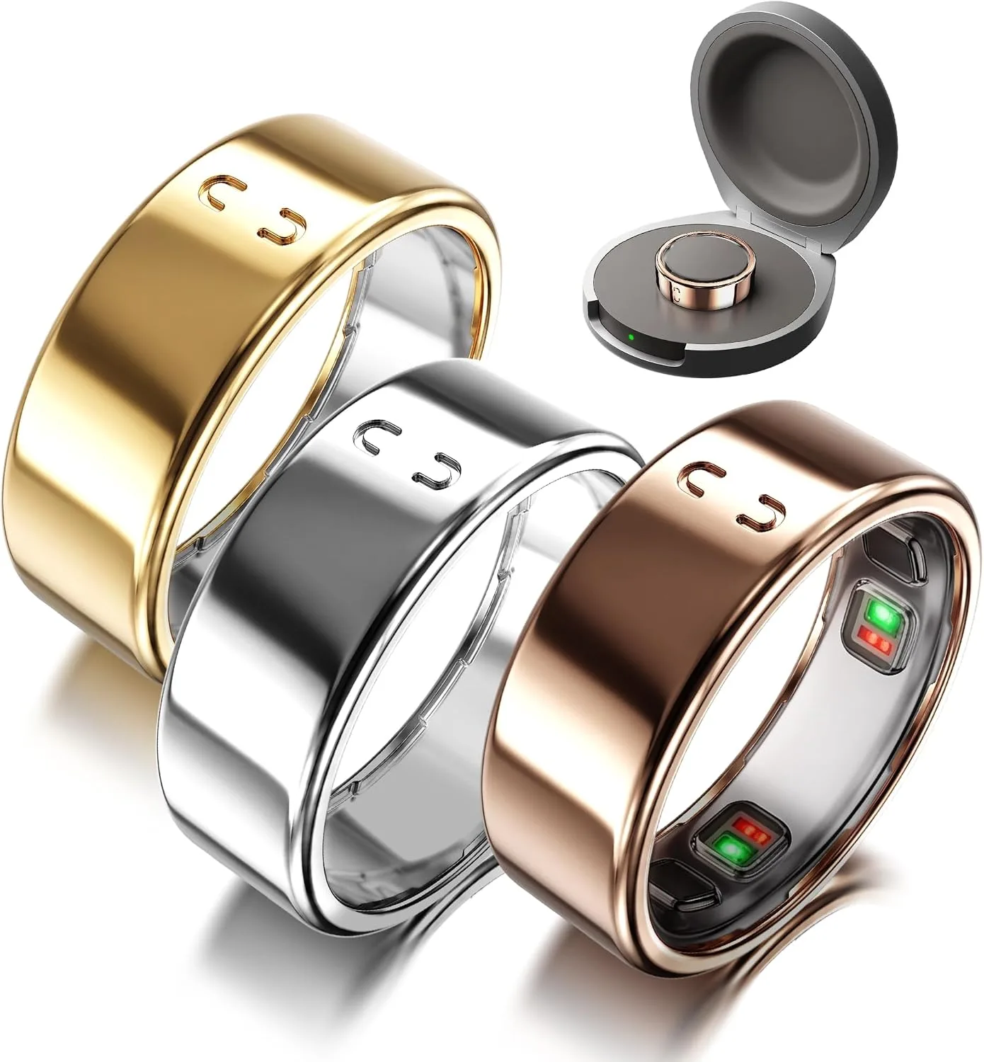 3 Pack Ring Cover Compatible for Oura Ring 5, Resistant TPU, Multi-Size 8