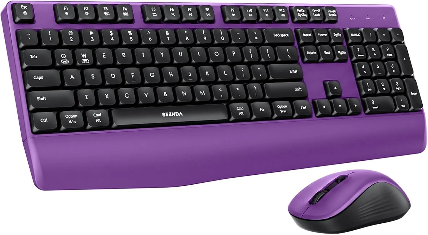 seenda COE200 Wireless Bluetooth Keyboard and Mouse Combo with Wrist Rest