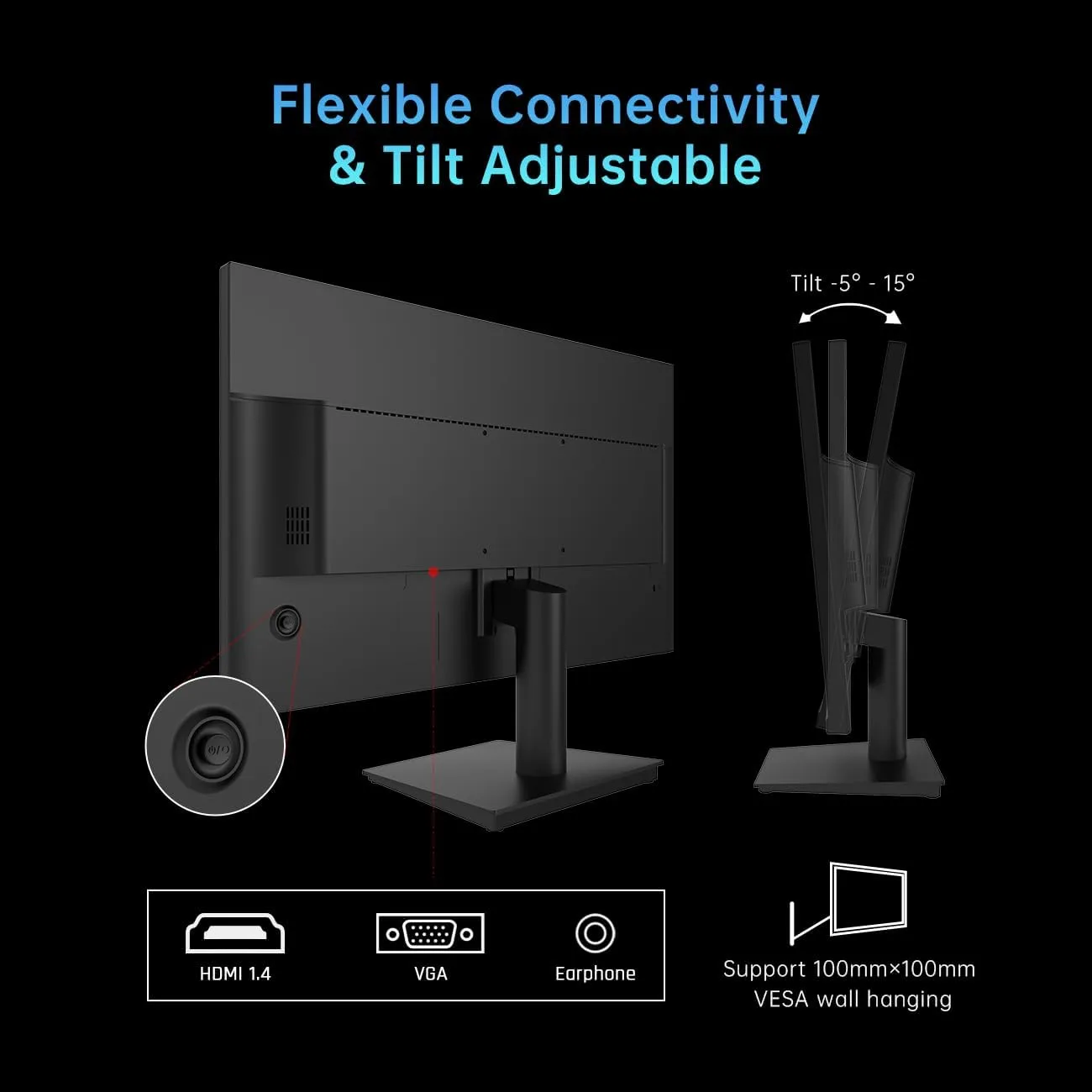 KTC 24 Inch 1080P FHD Computer Monitor, 100Hz Eye Care for Working