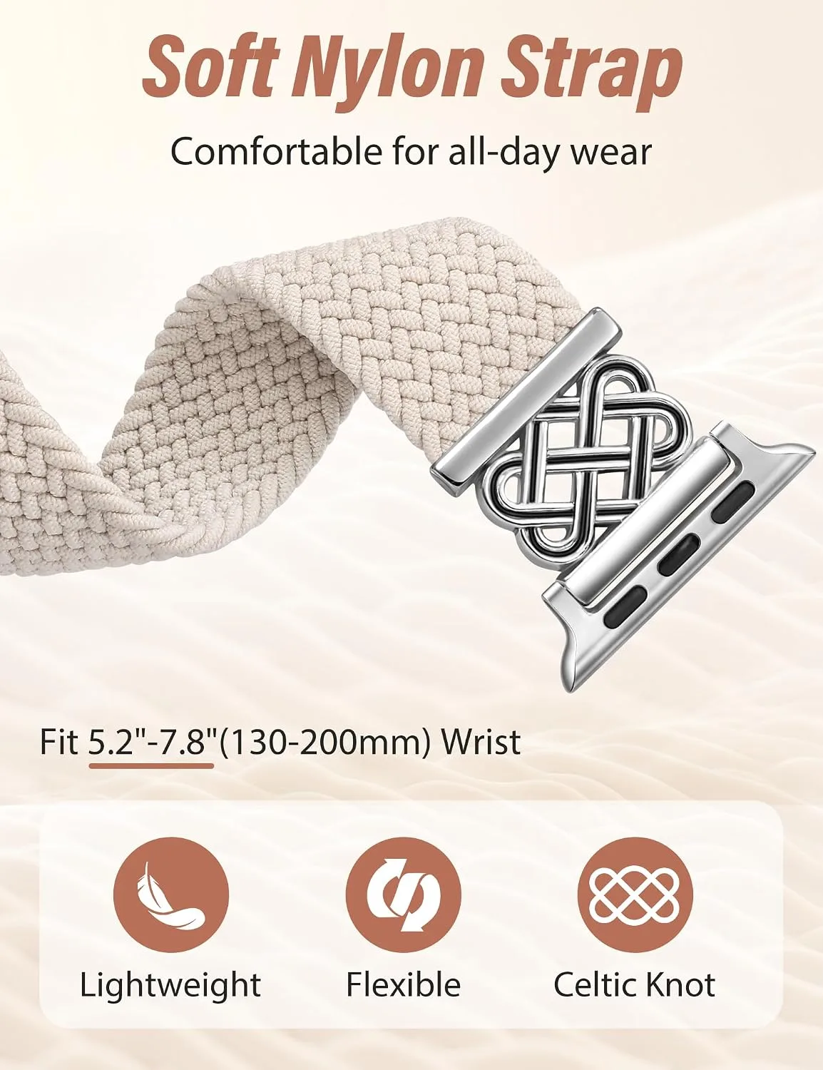 Braided Stretchy Band with Magnetic Clasp for Apple Watch Bands Women Men