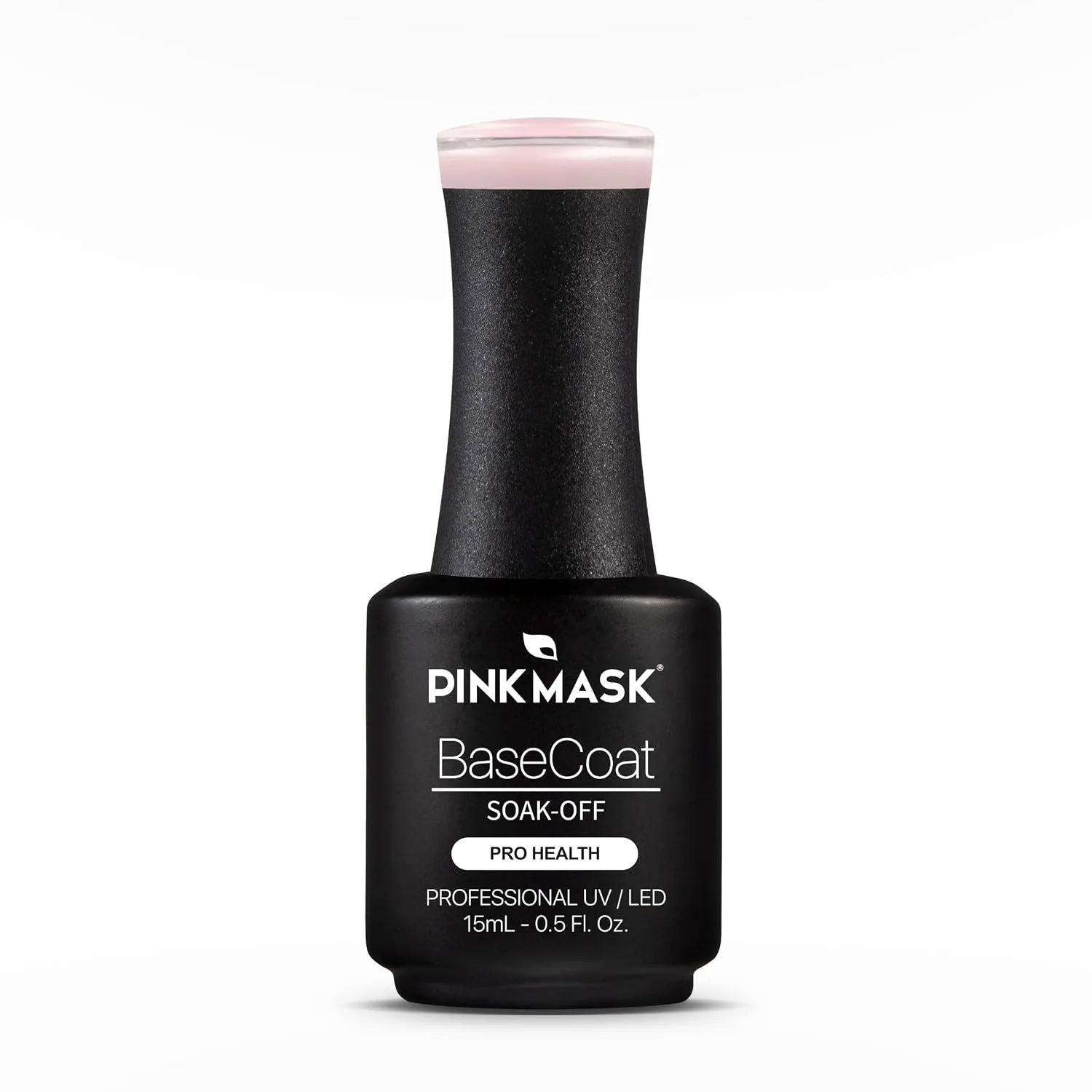 PINK MASK Gel Color Classic Base Coat 15mL-Lady in Pink, Soak-Off Professional UV/LED, Builder Base No-Wipe Formula, Long Lasting, Base Coat Nail Strengthener