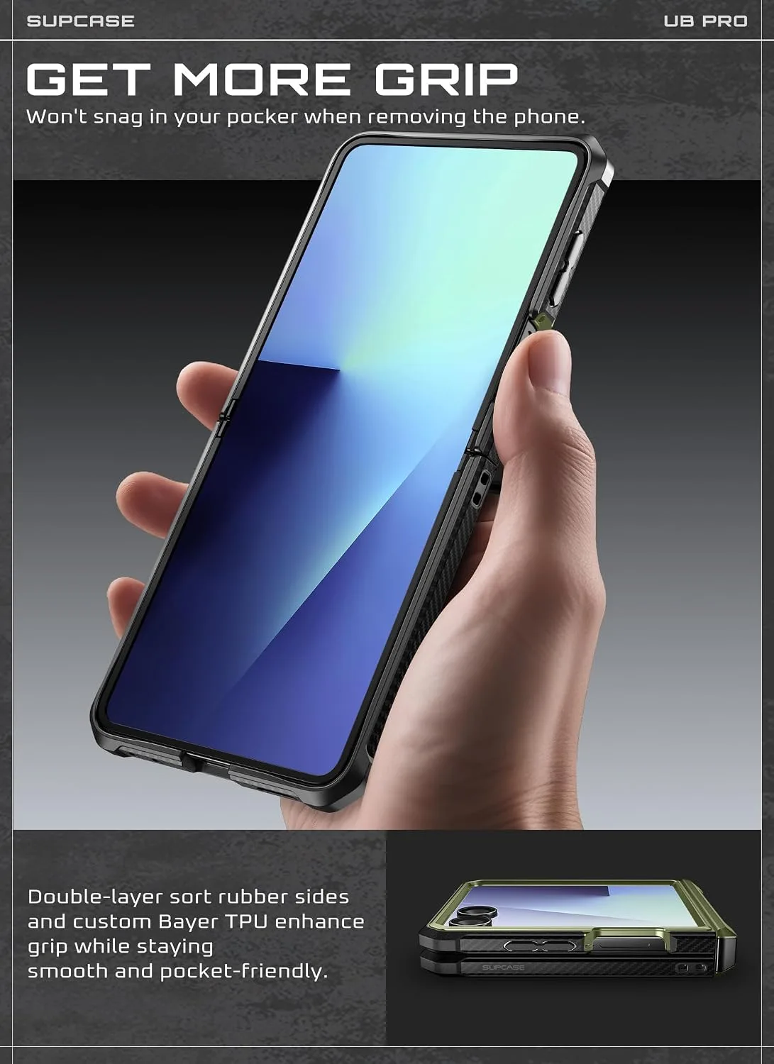 SUPCASE for Samsung Galaxy Z Flip 7 Case with Built-in Kickstand, Guldan