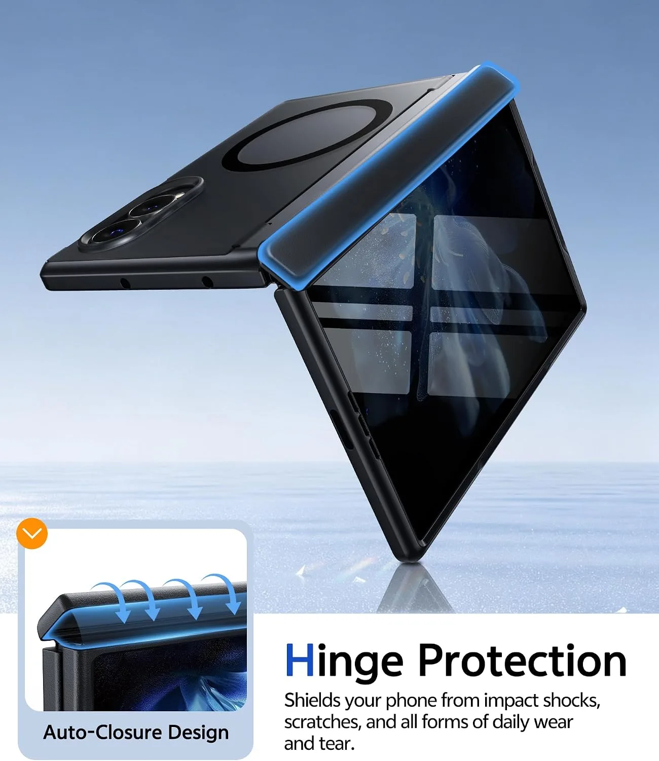 for Samsung Galaxy Z Fold 8 Case with Privacy Screen Protector