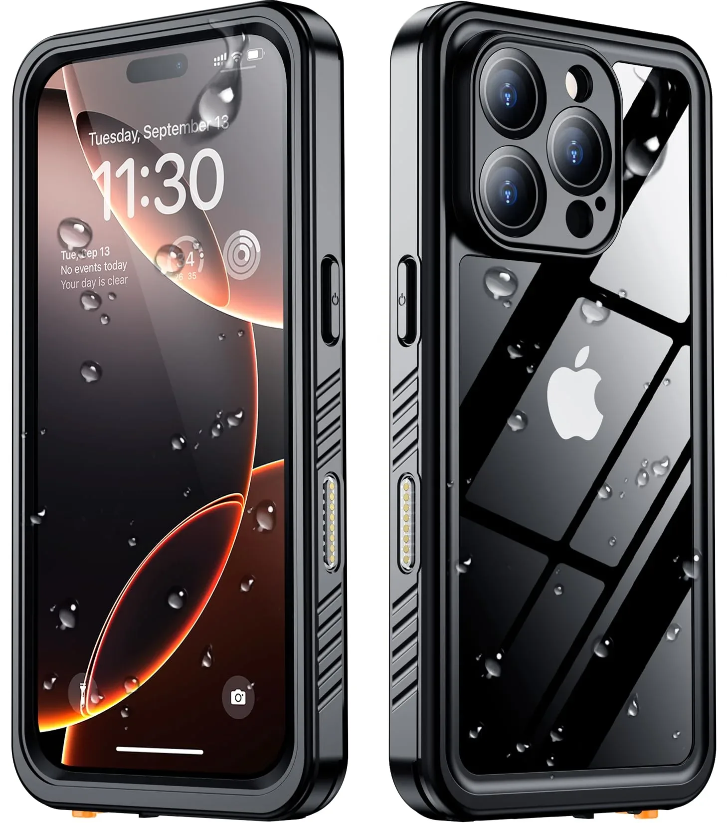 Case Spidercase para iPhone 16 Pro Max Waterproof Military Drop Proof Negro