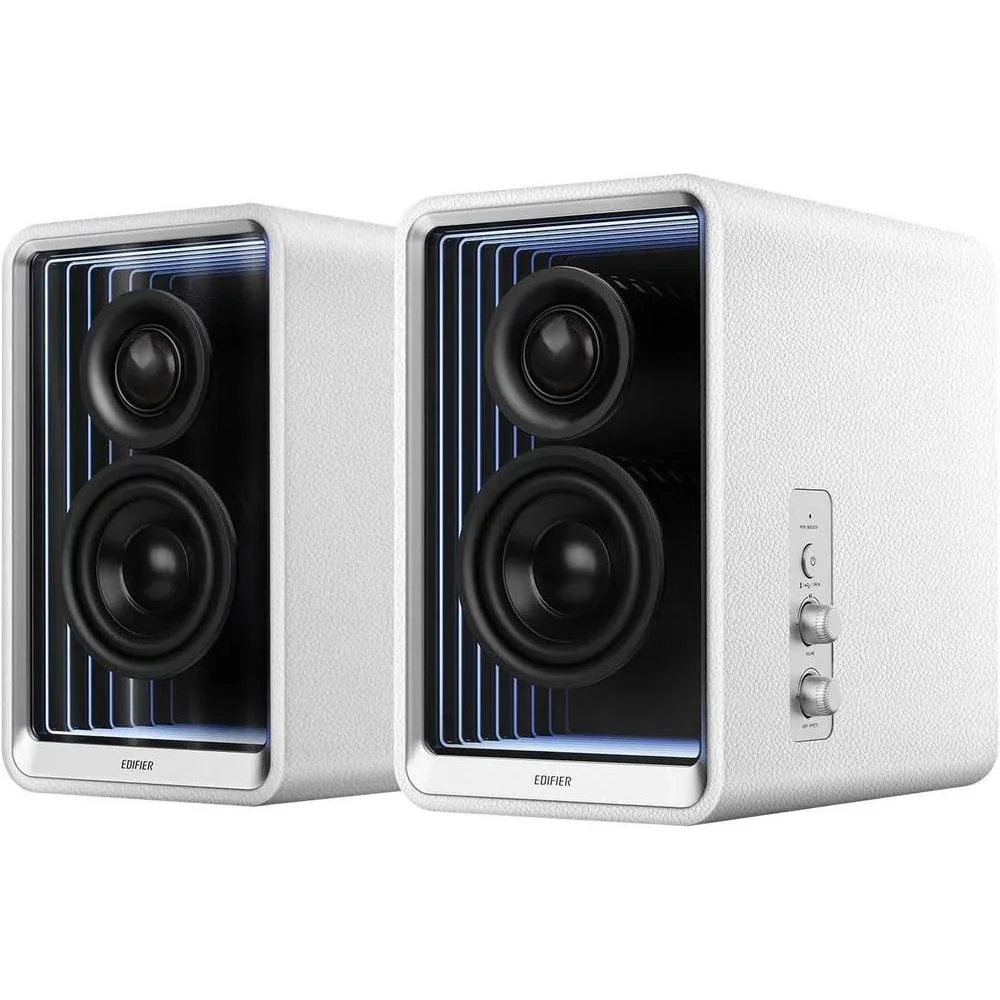 Parlante Edifier QR65 RGB Light Desktop Active Monitor 70W RMS Hi-Res Audio Blanco