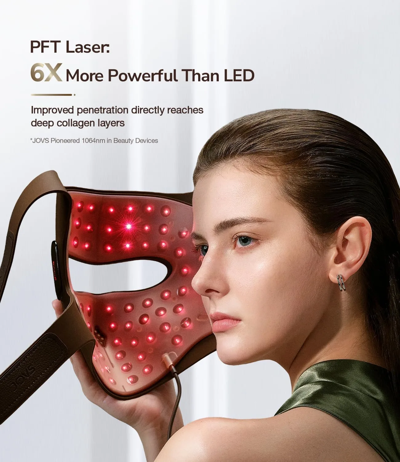 JOVS 4D Laser Therapy Mask, Red Light Therapy Mask for Face with 4 Wavelengths