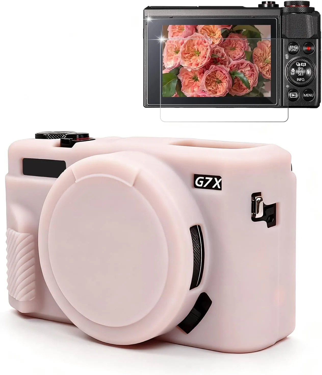 Camera Case for Canon G7X Mark II / G7X II - Jelly Pink