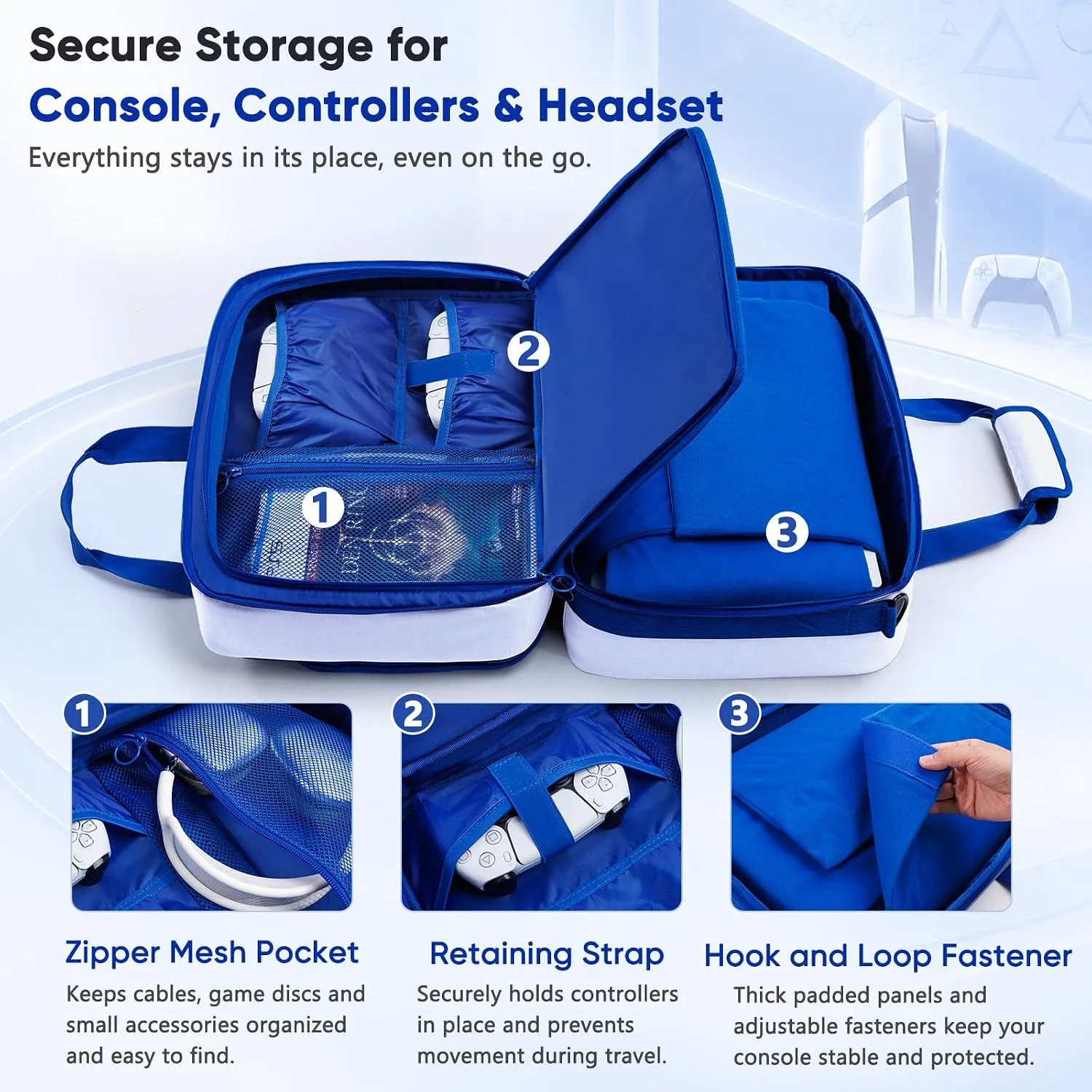 FRECOLSH Carrying Case Compatible with PS5, PS5Pro & PS5 Slim, Travel Bag